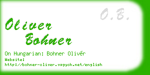 oliver bohner business card