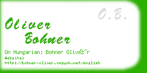 oliver bohner business card